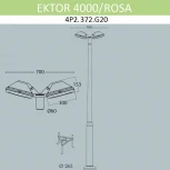 Наземный светильник Fumagalli Rosa 4P2.372.G20.AYF1R (220V, IP66)