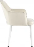 Стул Stool Group Венера велюр кремовый ножки белые
