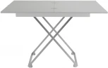 Стол универсальный трансформируемый АНДРЭ Хром ЛДСП белый/хром от фабрики Mebelik