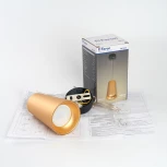 Подвесной светильник Feron ML1858 Barrel BELL levitation 48423 MR16 35W золото черный (220V, на проводе, круглые)