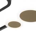 Потолочный светодиодный светильник Escada Meridian 10225/SG LED 75Вт, металл/акрил, черный/золото