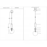 Подвесной светильник Lumien Hall Milo LH4100/1P-NK-WT