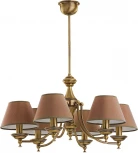 Потолочная люстра на штанге Kutek San Marino Lampshade SAN-ZW-6(P/A)CR (220V, хрусталь CR)