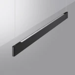 Подвесной линейный светильник Novotech Iter 359548 черный диммир. со сменой цв.темпер. (пульт ДУ/прилож. Smart Life) LED 12/24W 220V 3000-5700К (регулировка яркости, умный дом - Алиса, Tuya Smart, Smart Life, на тросе)