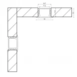 Профиль встраиваемый RC-2212 SWG