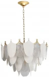 Подвесная люстра Odeon Light Porcela 5051/21 золото/белый/прозрачный/металл/фарфор/стекло E14 21*40W