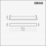 Встраиваемый линейный светильник светодиодный Novotech Hielo 358242 (220V)