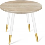 Стол SHT-TU14/80 МДФ белый муар/золото/дуб сонома светлый Sheffilton SHT-TU14 6328796112