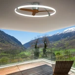 Потолочная люстра с вентилятором Mantra Nepal 7533 (LED, 220V, голосовое управление, пульт управления, управление смартфоном, вертолет)