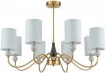 Потолочная люстра на штанге Lumion Anri 6590/8 латунь/мятный зеленый, металл, керамика/текстиль E14 8*40W 220V