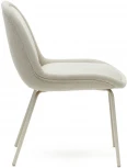 Обеденный стул La Forma (ex Julia Grup) Aimin (Бежевый/ Сталь)