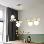 Потолочная люстра на штанге Matisse Long White Imperiumloft Matisse-Long01 (191909-26) (220V, шарики)