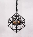 Подвесной светильник Lumina Deco Brutte LDP 11339-4 BK (220V, на цепи, куб)