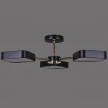 Потолочная люстра на штанге светодиодная Reluce 03360-0.3-03 BK+FGD