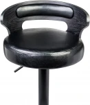 Стул барный DOBRIN FRED BLACK (чёрное дерево, чёрный) 1018_BlackBase-LMZ BLACK, цвет сиденья черный, каркаса черное основания черный