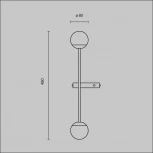 Бра Maytoni Touch MOD285WL-L10BS3K (LED, 220V, выключатель, шарики)