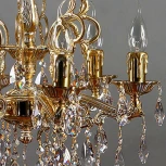 Подвесная люстра Ambiente by Brizzi Leon 2128/6 WP Tear Drop (220V, хрусталь Asfour, на цепи, подсвечник, свеча)