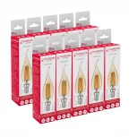 Лампочка светодиодная филаментная прозрачная свеча на ветру E14 9W Thomson Tail Candle TH-B2119