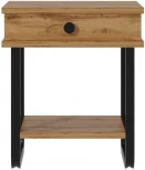 Тумба прикроватная ГРЕТА ММД 205 чёрный/дуб вотан, Форвард