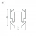 Профиль-держатель MAG-STRETCH-ORIENT-2000 (Arlight, Алюминий) 036147