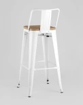 Стул барный Stool Group TOLIX WOOD со спинкой белый глянцевый УТ000000675