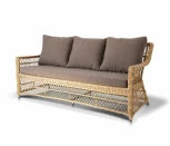 Диван трехместный из искусственного ротанга, цвет соломенный 4SIS Гранд Латте YH-C3881W