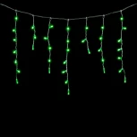 Гирлянда Бахрома с Колпачком 3,1 x 0,5 м Зелёная 220В, 120 LED, Провод Прозрачный ПВХ, IP65