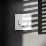 Диммер поворотно-нажимной 600 Вт (белый матовый) Voltum S70 VLS070302