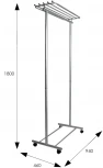 Вешалка напольная на колесах М 9 металлик от фабрики Mebelik
