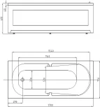 Акриловая ванна Акватек Лея 170 см