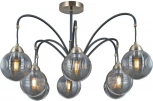 Потолочная люстра на штанге ILLUMICO IL0433-8PSQ-79 BK AB (220V, шар)