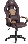 Кресло DRIVER (22) кож/зам/ткань, коричневый/бронза, 36-36/TW-21 Tetchair 19296