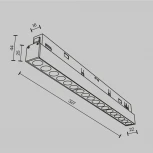 Трековый светильник магнитный Zigbee Downlight однофазный 48V 18W Maytoni Points TR031-4-18WTW-M-DSZ-W (LED)