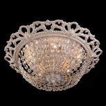 Потолочная люстра Eurosvet 3298 3298/5 белый с золотом / прозрачный хрусталь