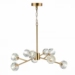 Подвесная люстра на штанге ST Luce Romano SL1166.303.09 (220V, хрусталь, на цепи, шарики, молекулы)