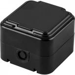 Розетка с заземлением и защитной крышкой (черный) Stekker Брест 32741