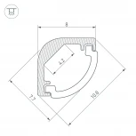 Профиль ARH-KANT-H8-2000 ANOD (Arlight, Алюминий) 036323