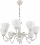 Подвесная люстра Arte Milano AM343837 347837/8 WT+G (220V, на цепи)