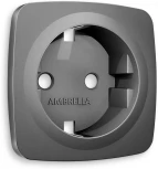 Лицевая панель Ambrella Volt OMEGA (Антрацит серый) для электрической розетки с заземлением QUANT OP6560