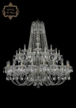 Подвесная большая люстра Art Classic 11.21 11.21.20+10+5.400.2d.Br.Sp (220V, хрусталь, на цепи, подсвечник, свеча)