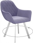 Стул 240 поворотный, Z23 лаванда, ножки белые Dikline 00-00062361