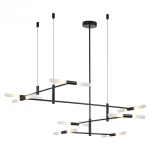 Потолочная люстра на штанге Odeon Light Defance 4307/16 черный/акрилл/металл IP20 G9 40W *16 180° 220V