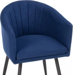 Стул Woodville на металлокаркасе Валета темно-синий / черный 504203