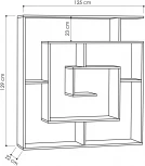 Стеллаж прямой LEVE LABIRENT BOOKCASE LEV00584