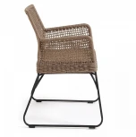 Стул уличный La Forma (ex Julia Grup) Novak (Бежевый/ Веревка,Металл)