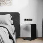 Рамка на 4 поста (дымчатый, стекло soft-touch) Werkel W0043117 (a067418)