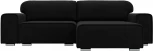 Диван угловой Лига-029 правый угол (Черный/Микровельвет) Лига Диванов арт.121918