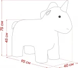 Пуф Leset Unicorn (Фанера,ДСП,Велюр) арт.2500000046124