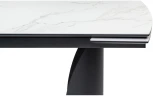 Керамический стол Woodville Готланд 160(220)х90х79 белый мрамор / черный 553534