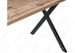 Обеденный стол из дерева Woodville Вик дуб велингтон / черный матовый 424175